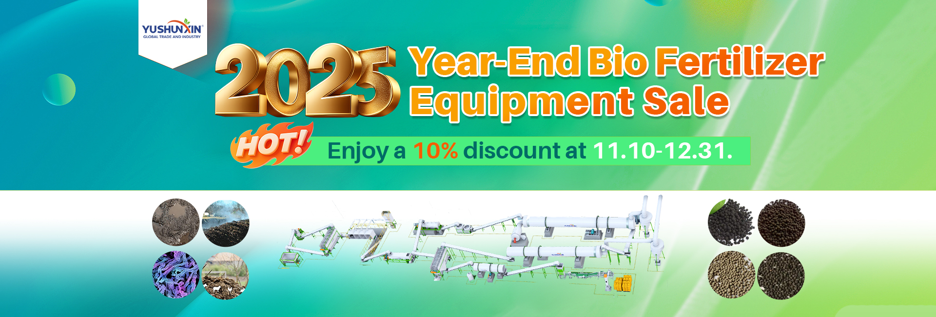 2025 Shitje e pajisjeve të plehrave bio në fund të vitit