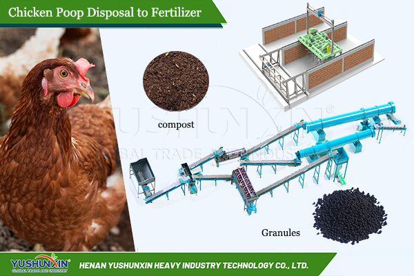 Ligne de production de biofertilisation de fumier de poulet